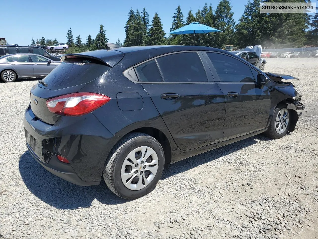 2019 Chevrolet Cruze Ls VIN: 3G1BC6SM6KS614574 Lot: 63317144