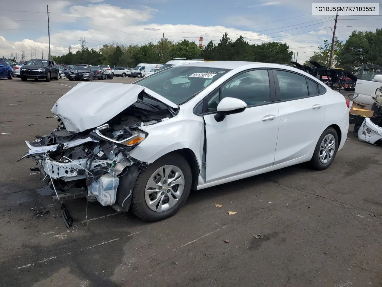 2019 Chevrolet Cruze VIN: 1G1BJ5SM7K7103552 Lot: 68129814