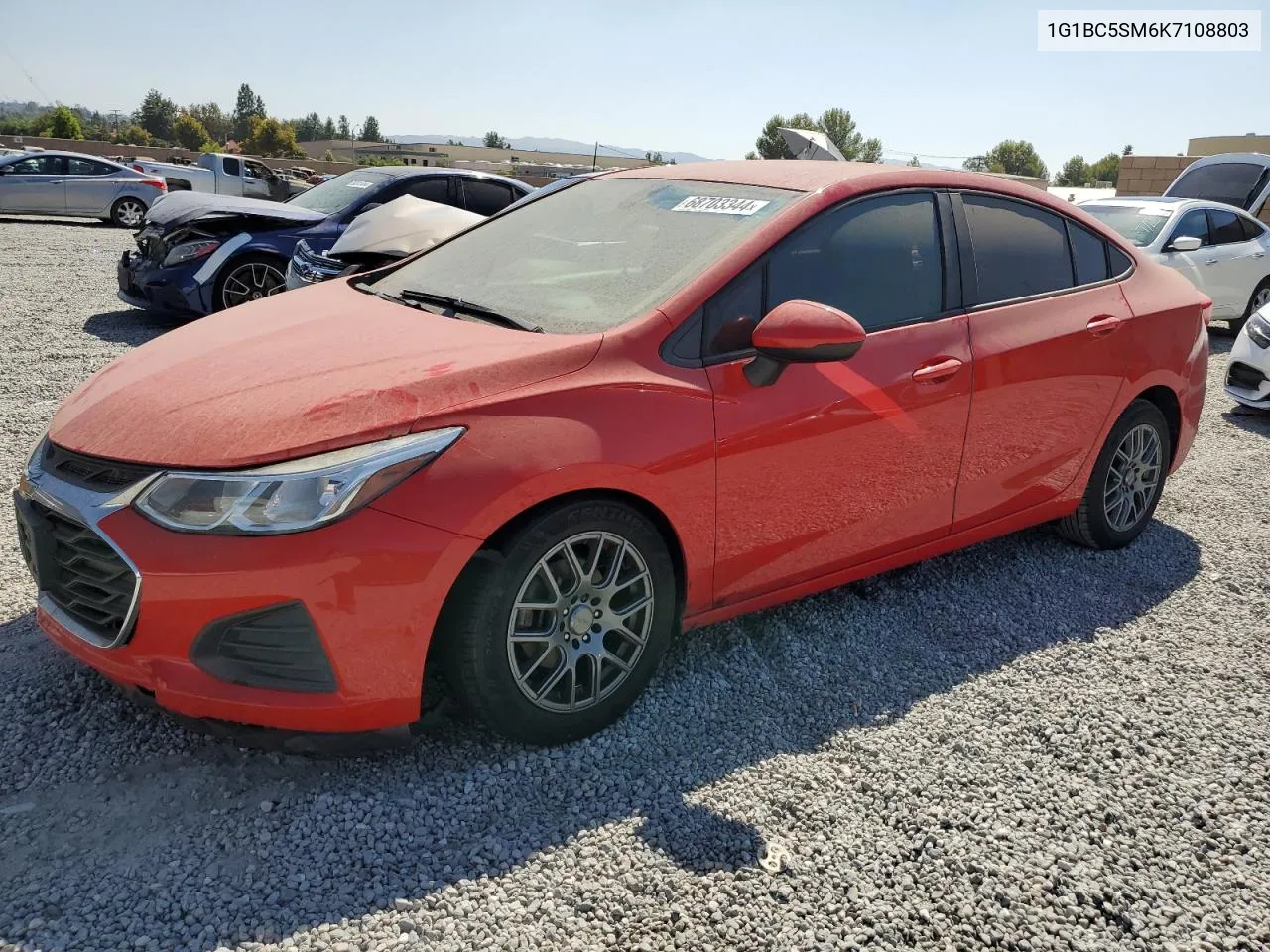 2019 Chevrolet Cruze Ls VIN: 1G1BC5SM6K7108803 Lot: 68703344