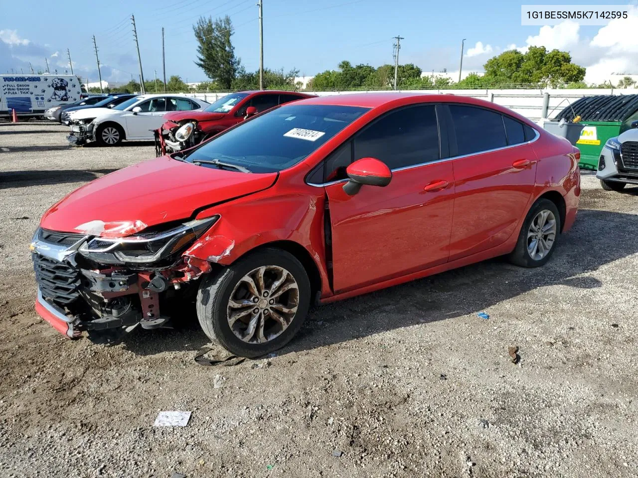 2019 Chevrolet Cruze Lt VIN: 1G1BE5SM5K7142595 Lot: 70405614