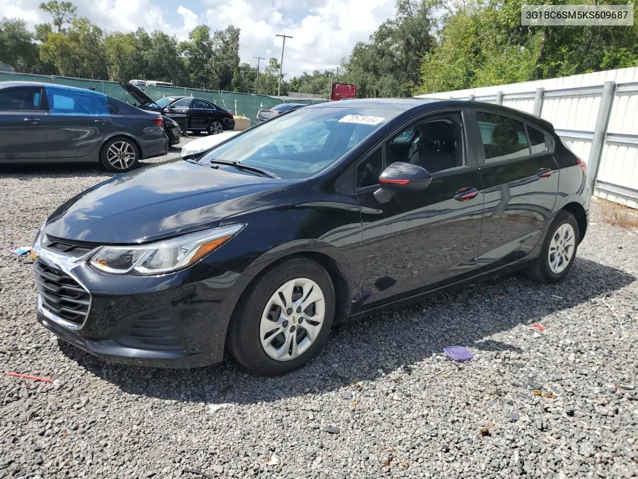 2019 Chevrolet Cruze Ls VIN: 3G1BC6SM5KS609687 Lot: 70579164