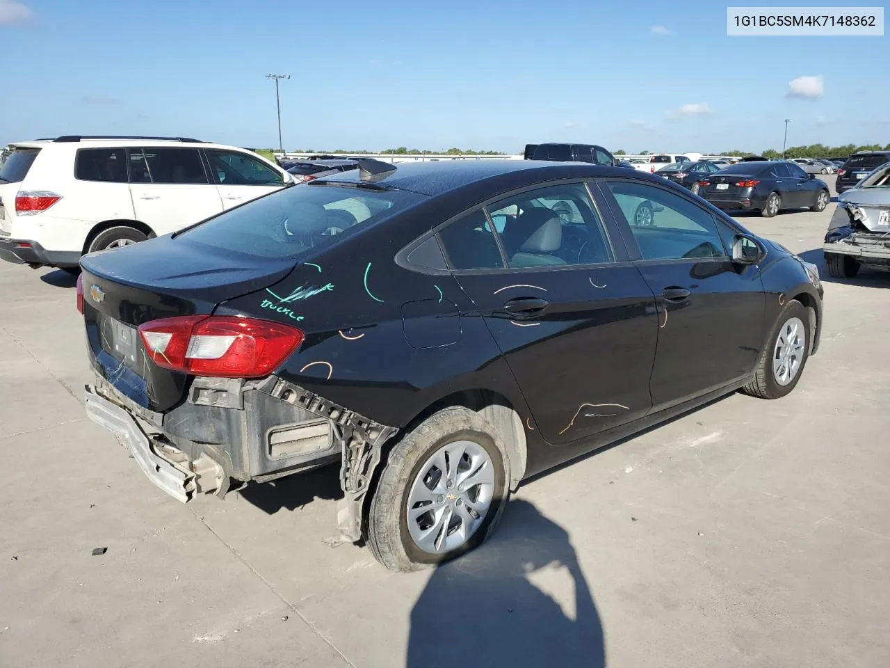 2019 Chevrolet Cruze Ls VIN: 1G1BC5SM4K7148362 Lot: 71286574