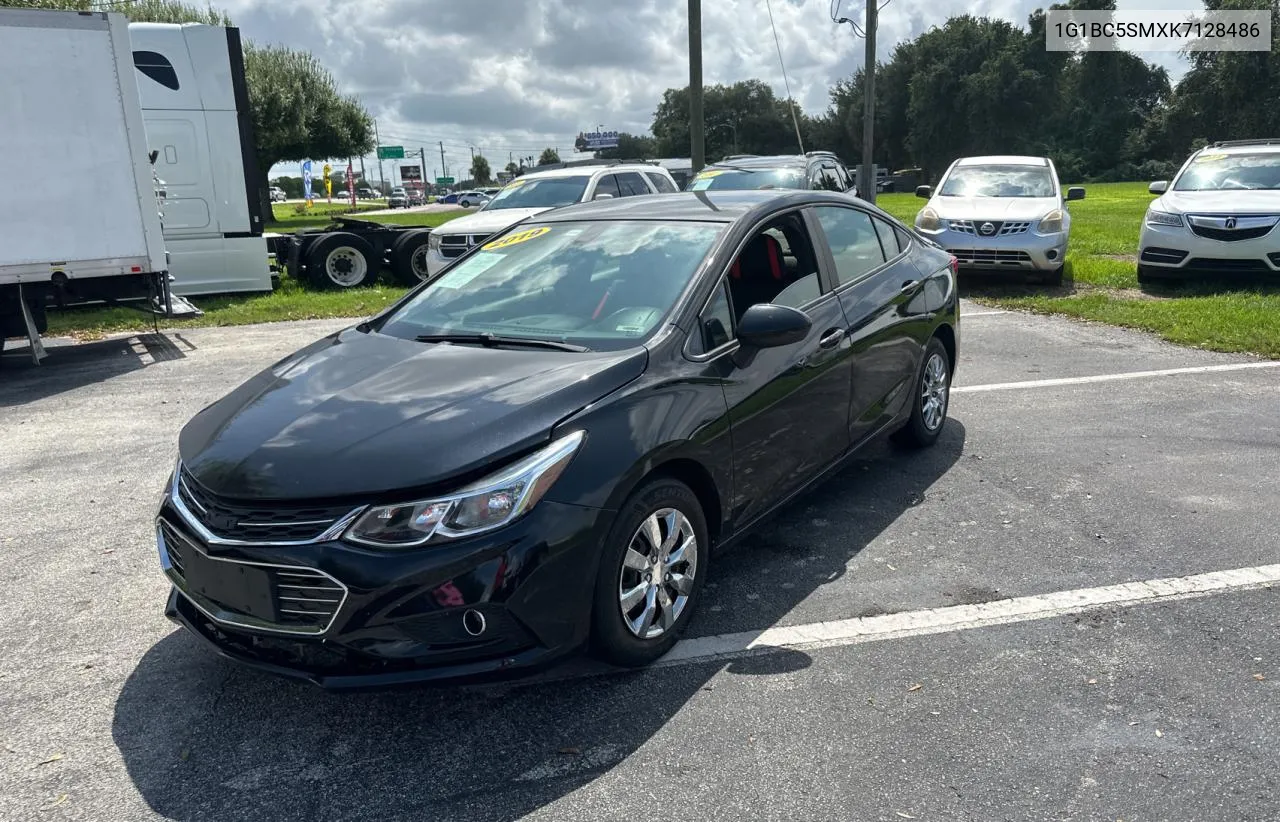 2019 Chevrolet Cruze Ls VIN: 1G1BC5SMXK7128486 Lot: 71989834