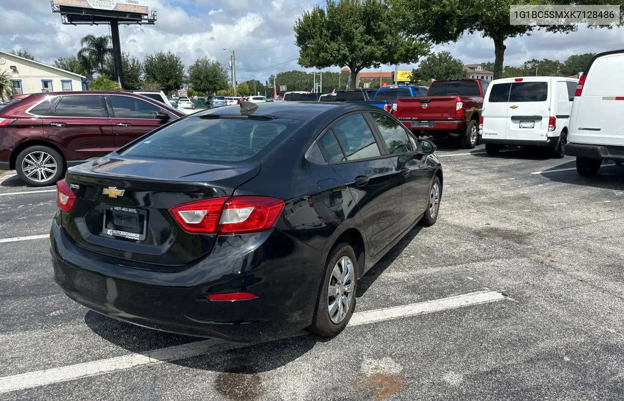 2019 Chevrolet Cruze Ls VIN: 1G1BC5SMXK7128486 Lot: 71989834