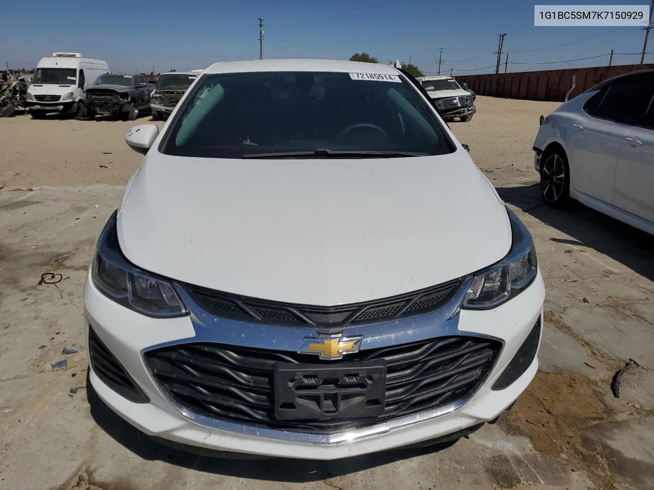 2019 Chevrolet Cruze Ls VIN: 1G1BC5SM7K7150929 Lot: 72185914