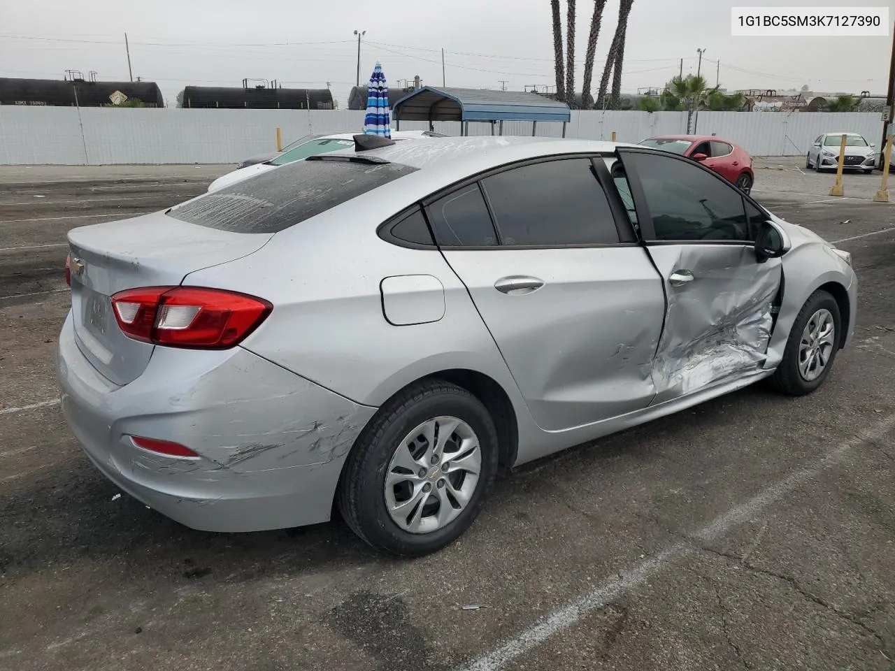 2019 Chevrolet Cruze Ls VIN: 1G1BC5SM3K7127390 Lot: 72496214