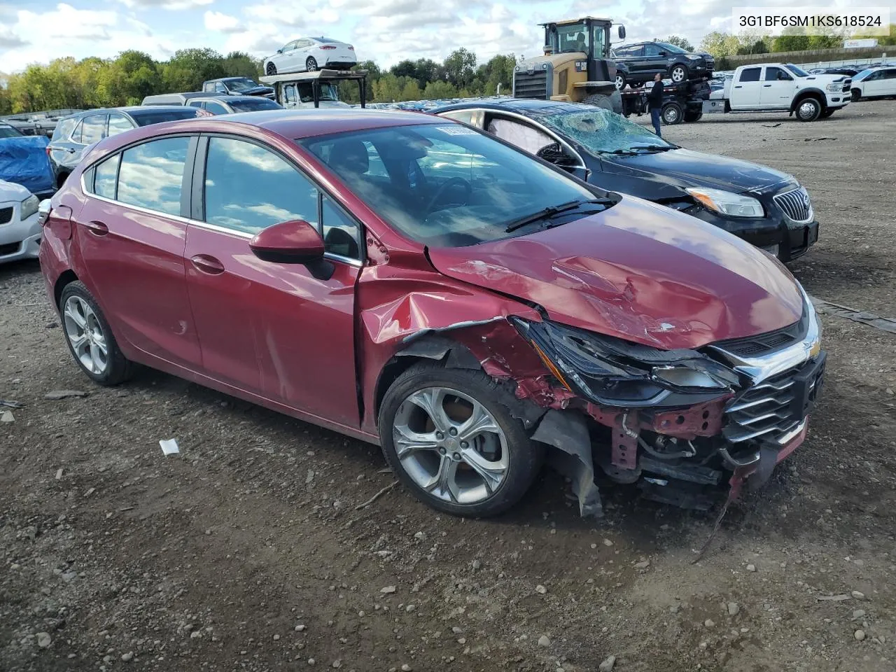 2019 Chevrolet Cruze Premier VIN: 3G1BF6SM1KS618524 Lot: 72716024