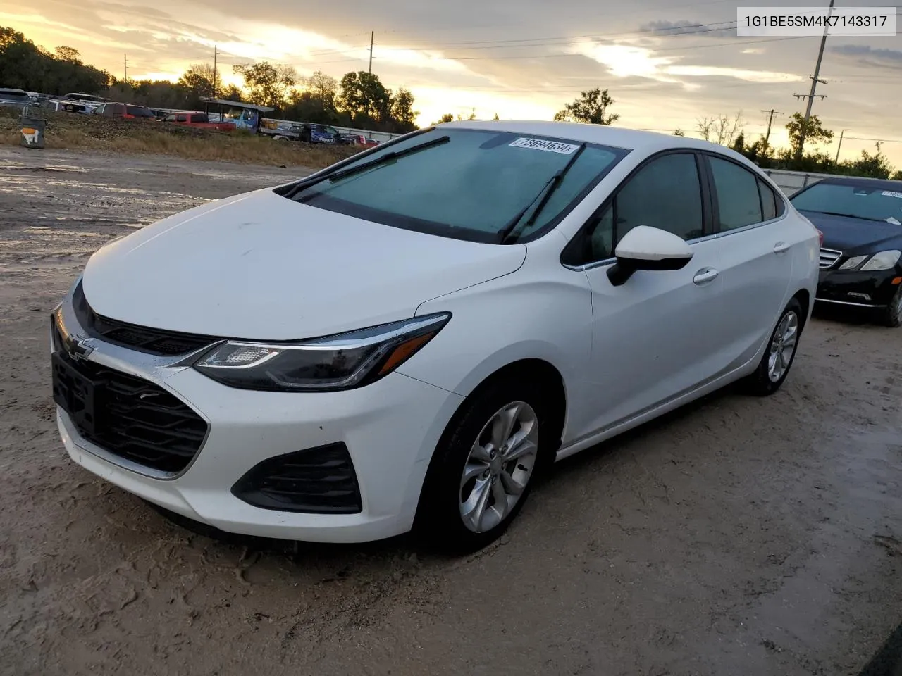 2019 Chevrolet Cruze Lt VIN: 1G1BE5SM4K7143317 Lot: 73694634