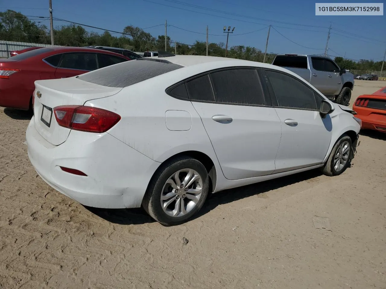 2019 Chevrolet Cruze Ls VIN: 1G1BC5SM3K7152998 Lot: 75264994