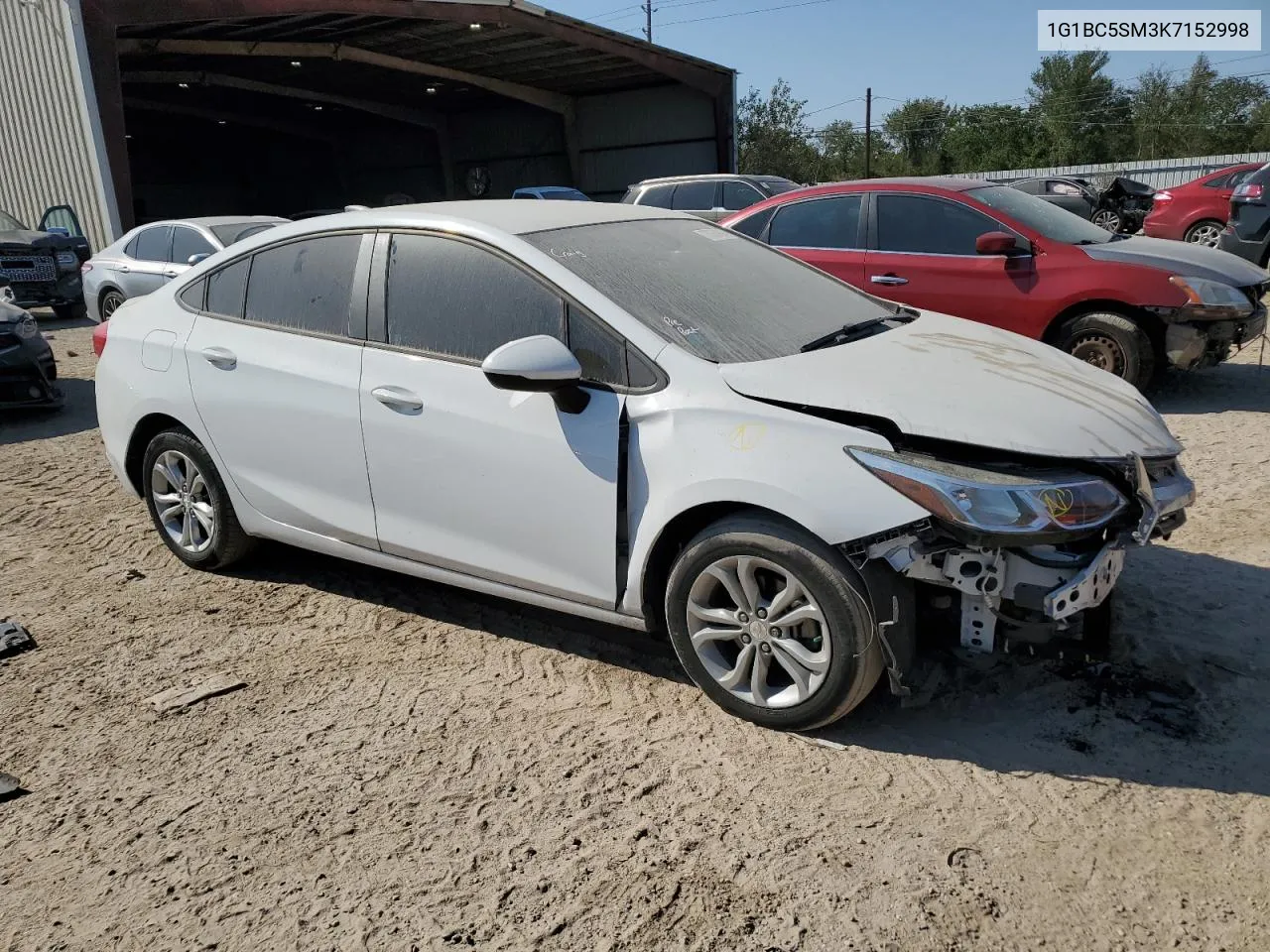 2019 Chevrolet Cruze Ls VIN: 1G1BC5SM3K7152998 Lot: 75264994