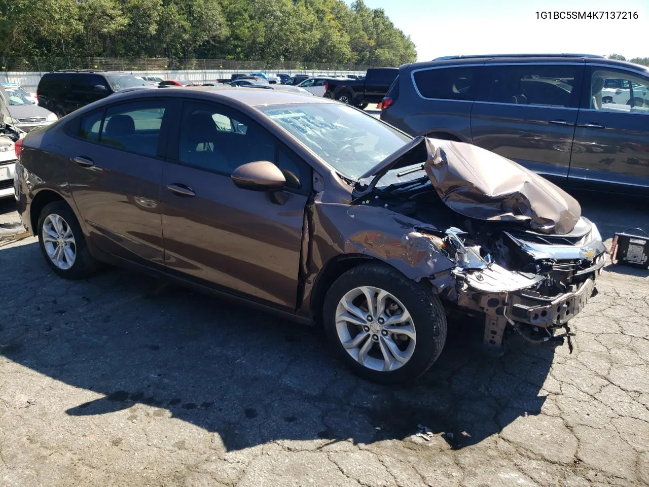 2019 Chevrolet Cruze Ls VIN: 1G1BC5SM4K7137216 Lot: 75487884