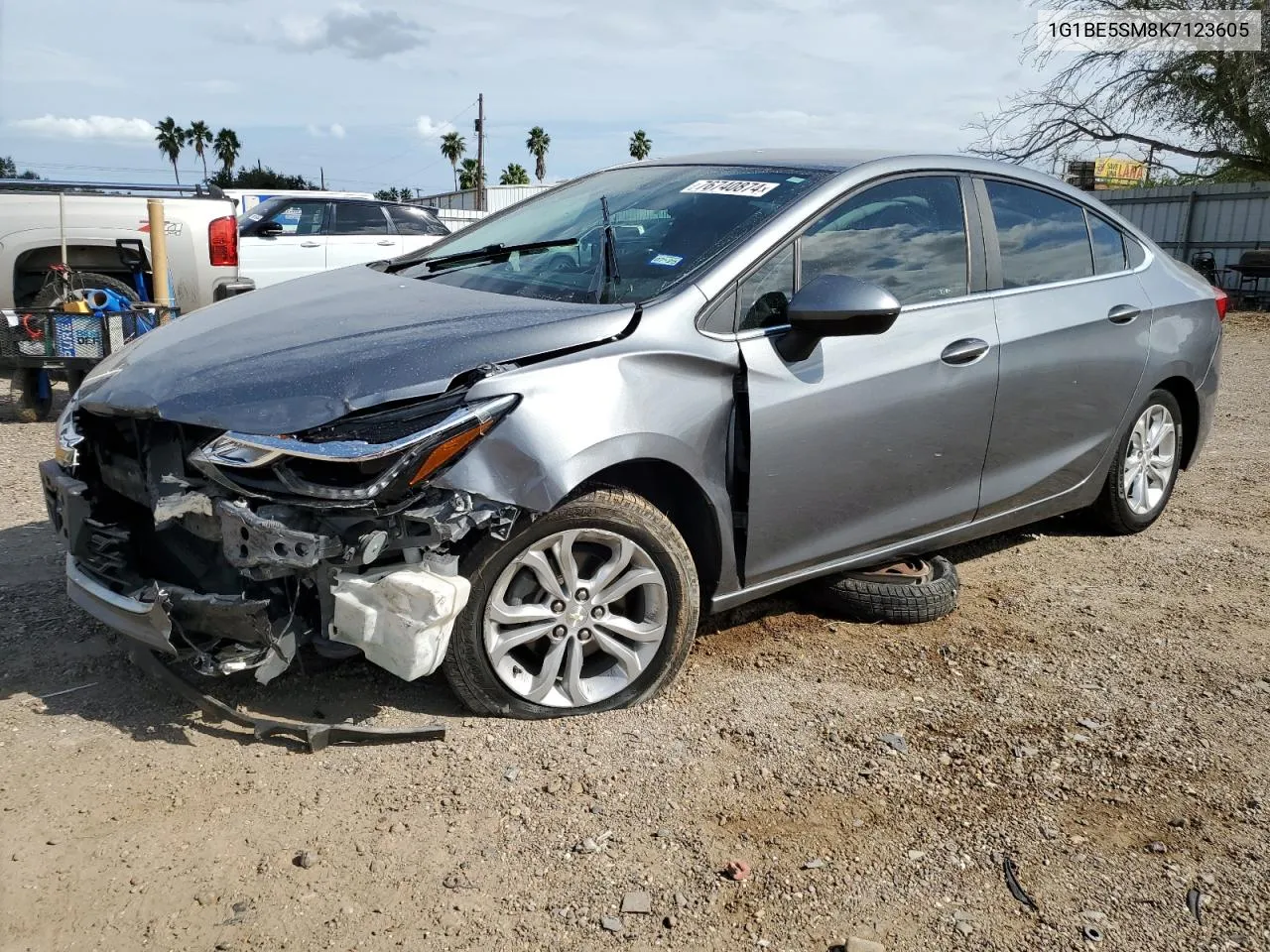 2019 Chevrolet Cruze Lt VIN: 1G1BE5SM8K7123605 Lot: 76740874