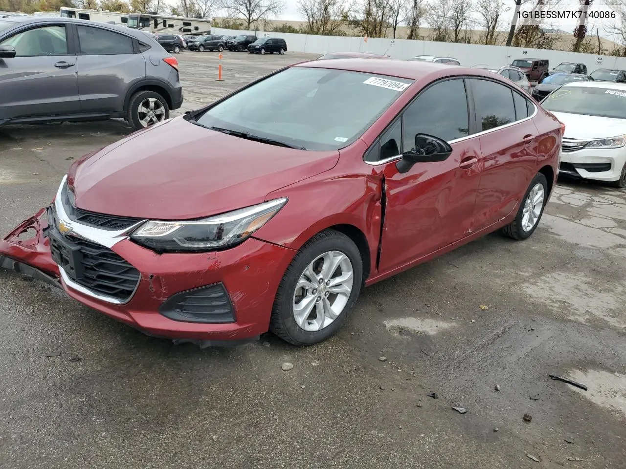 2019 Chevrolet Cruze Lt VIN: 1G1BE5SM7K7140086 Lot: 77797094