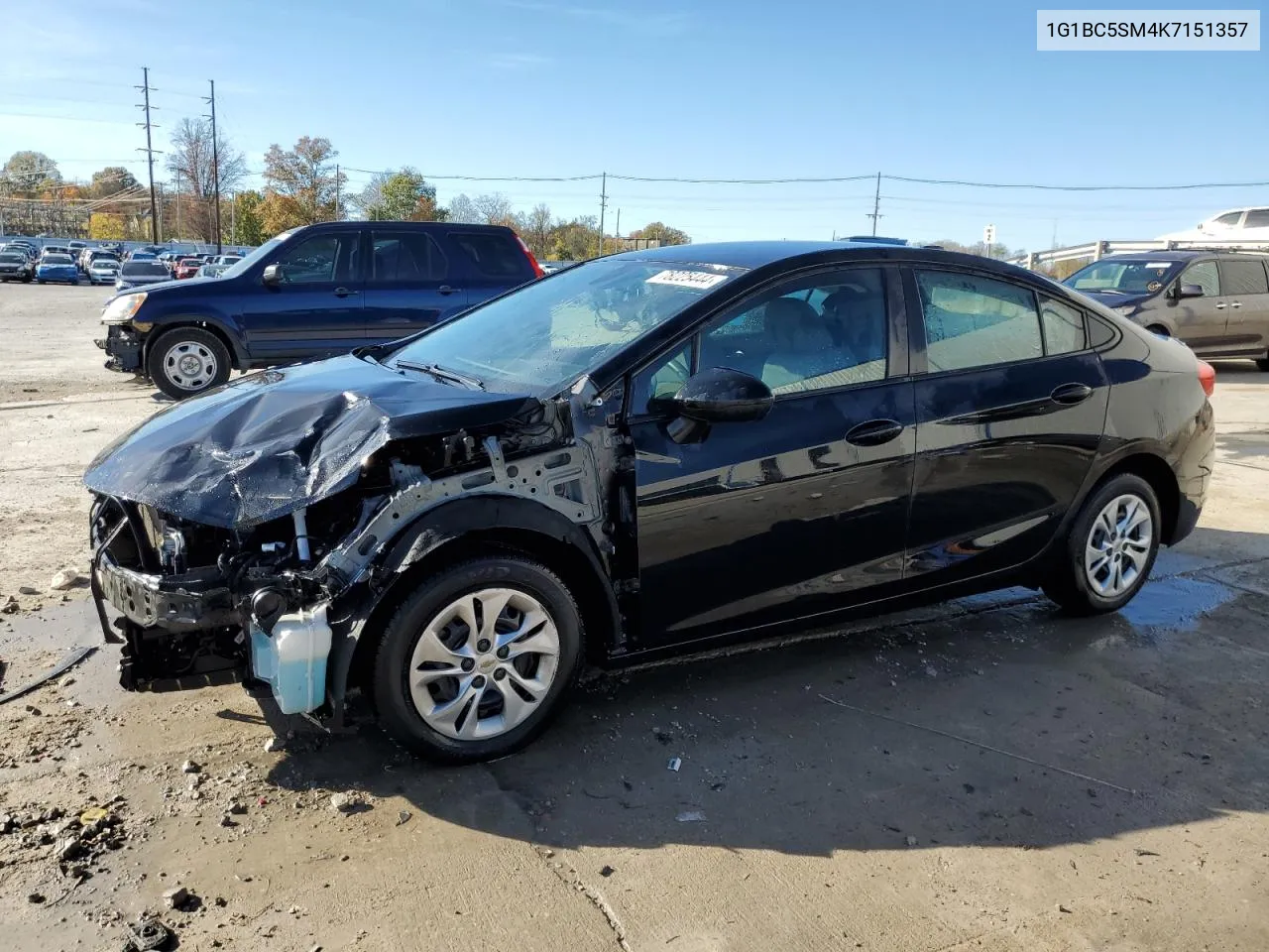 2019 Chevrolet Cruze Ls VIN: 1G1BC5SM4K7151357 Lot: 78225444