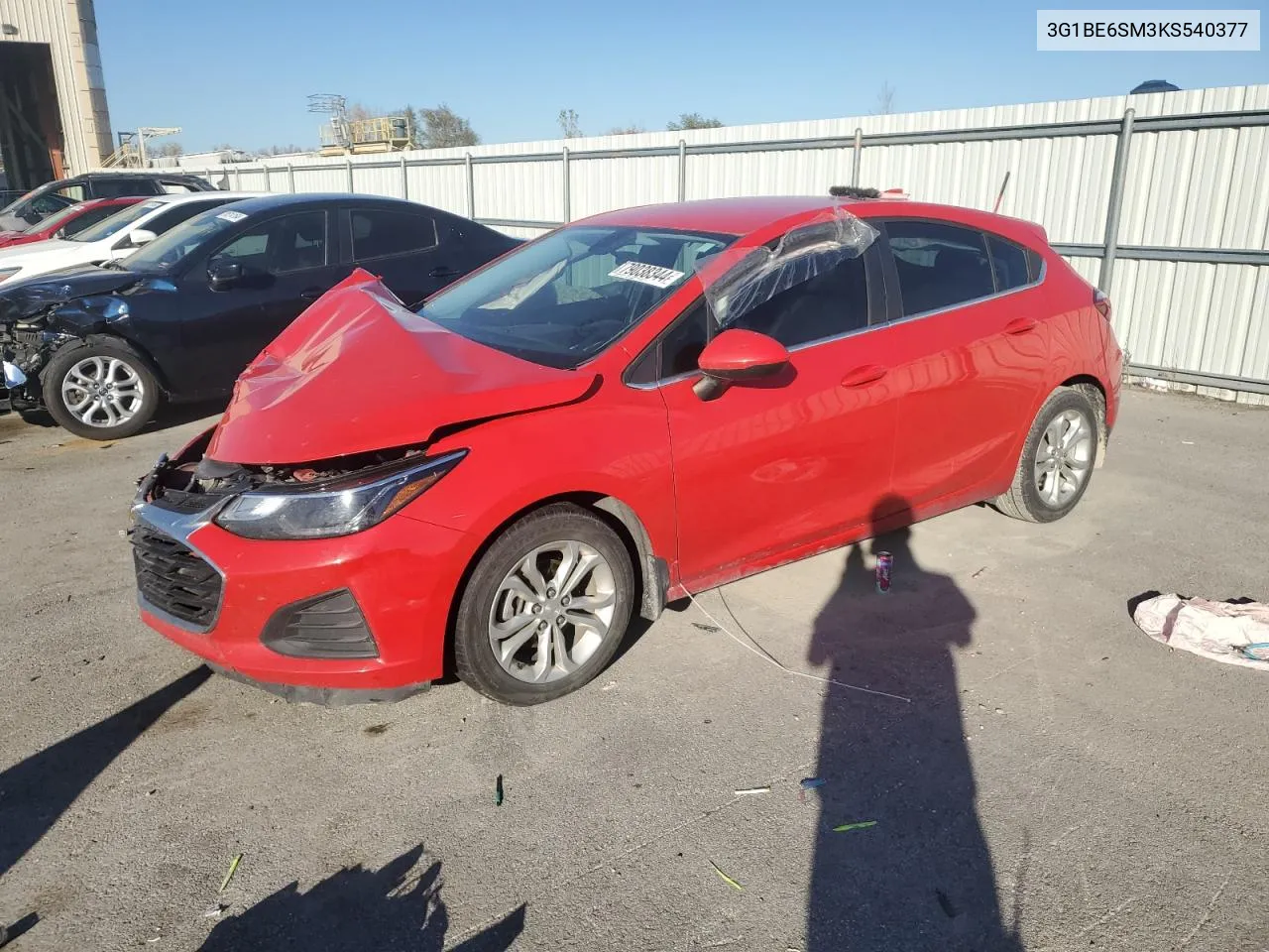 2019 Chevrolet Cruze Lt VIN: 3G1BE6SM3KS540377 Lot: 79038344