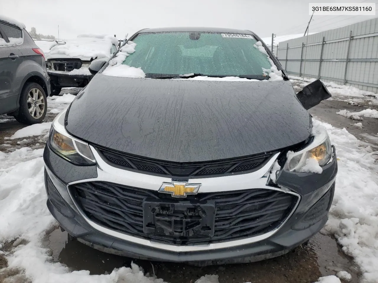 2019 Chevrolet Cruze Lt VIN: 3G1BE6SM7KS581160 Lot: 79546184