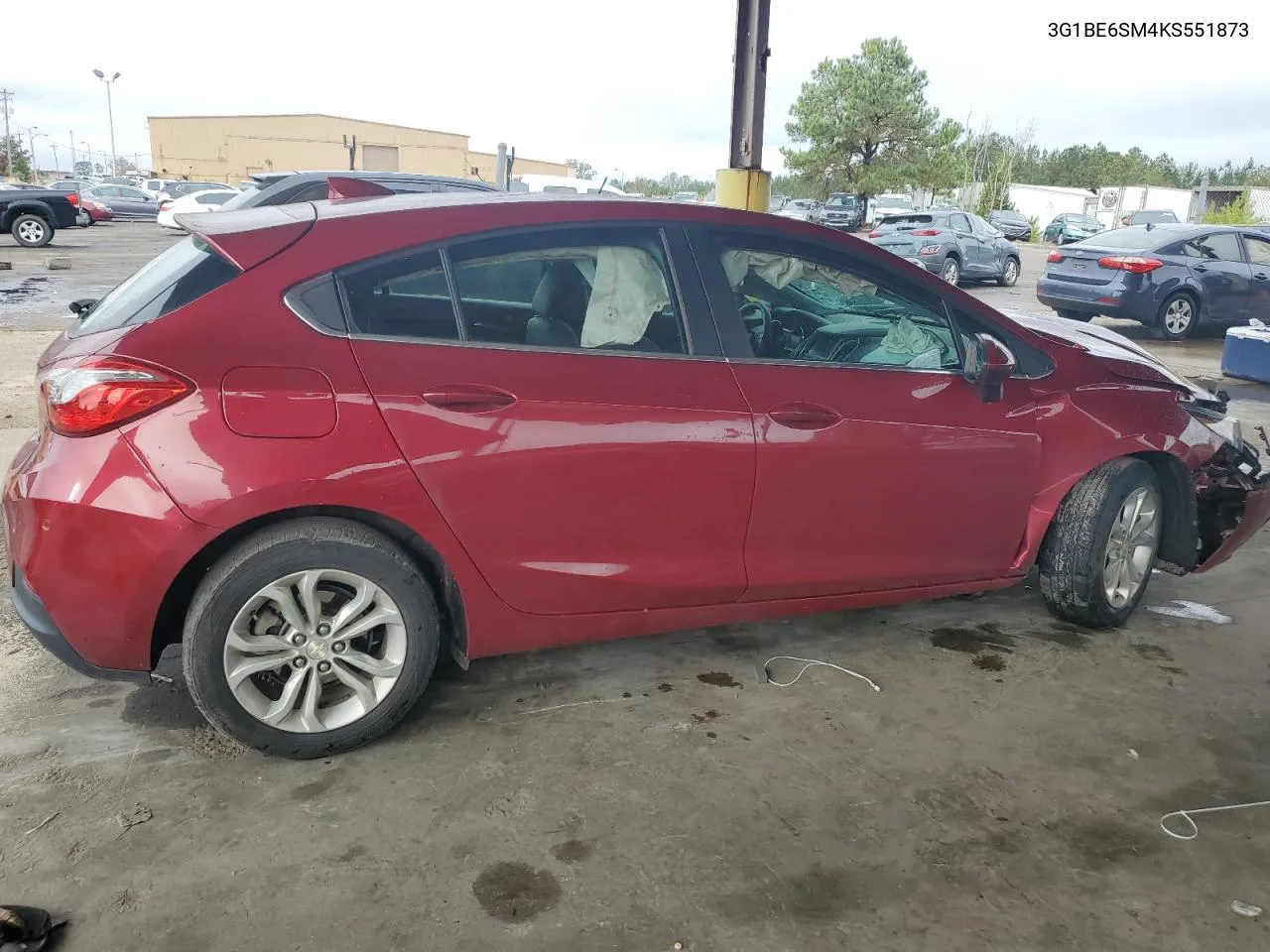 2019 Chevrolet Cruze Lt VIN: 3G1BE6SM4KS551873 Lot: 79985344