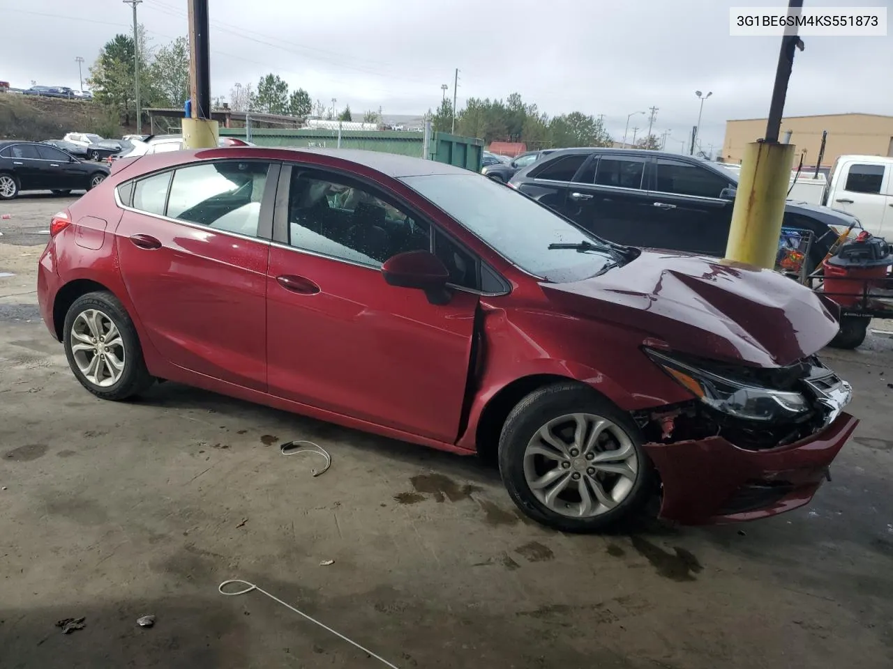 2019 Chevrolet Cruze Lt VIN: 3G1BE6SM4KS551873 Lot: 79985344