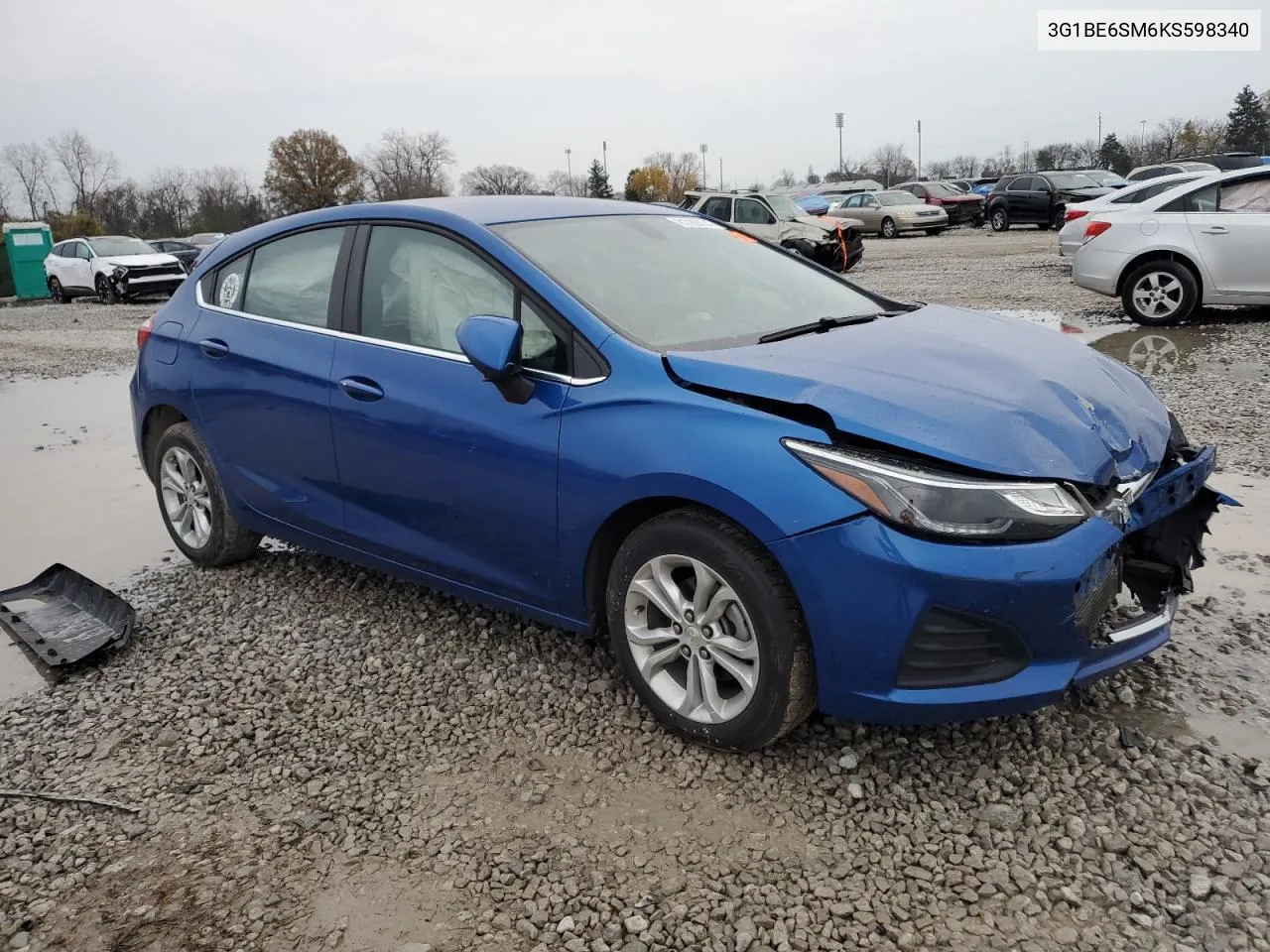 2019 Chevrolet Cruze Lt VIN: 3G1BE6SM6KS598340 Lot: 81089274