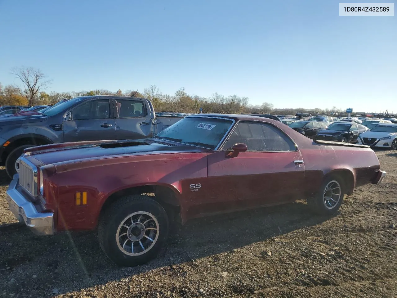 1974 Chevrolet El Camino VIN: 1D80R4Z432589 Lot: 80437194