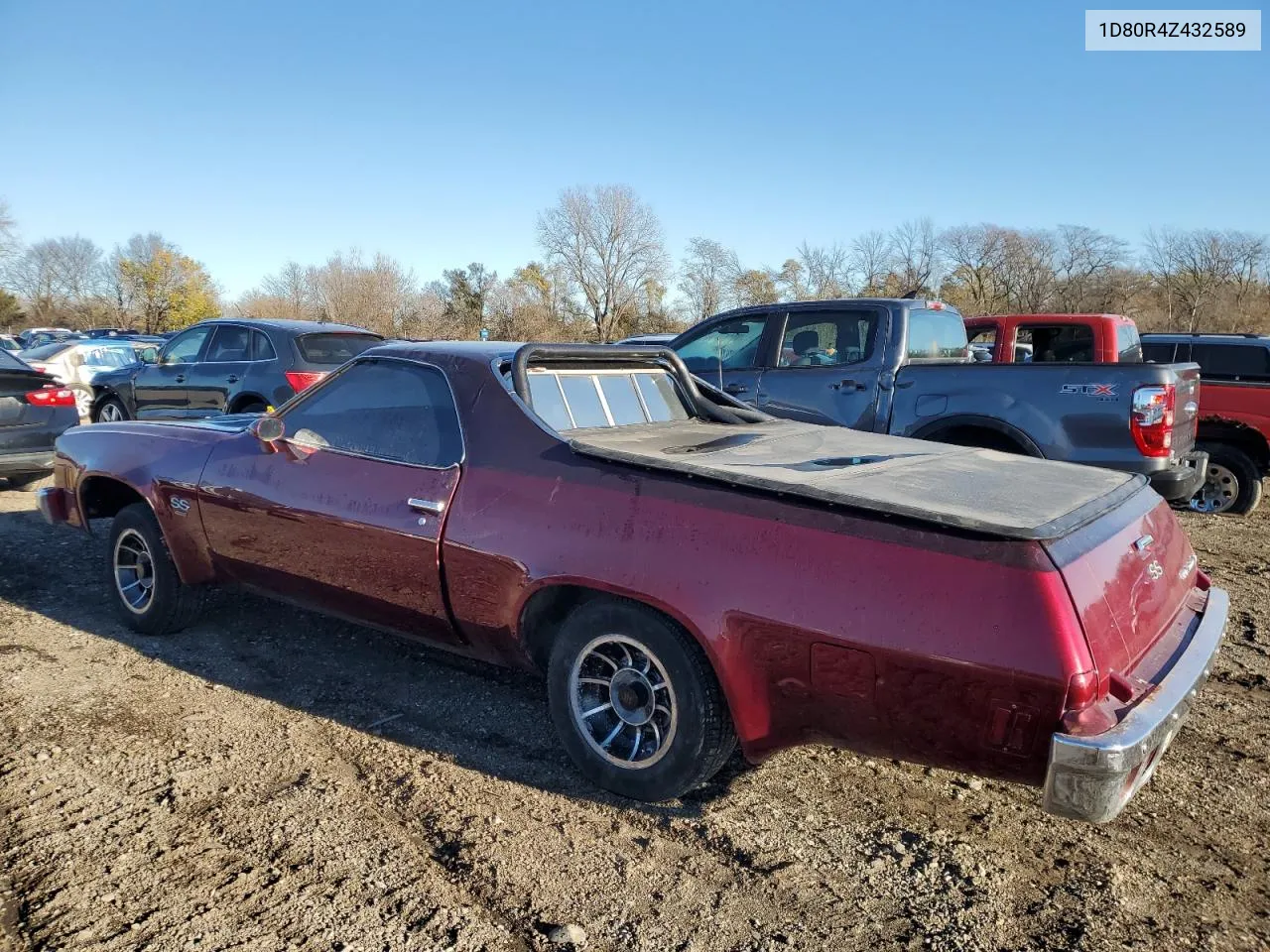 1974 Chevrolet El Camino VIN: 1D80R4Z432589 Lot: 80437194