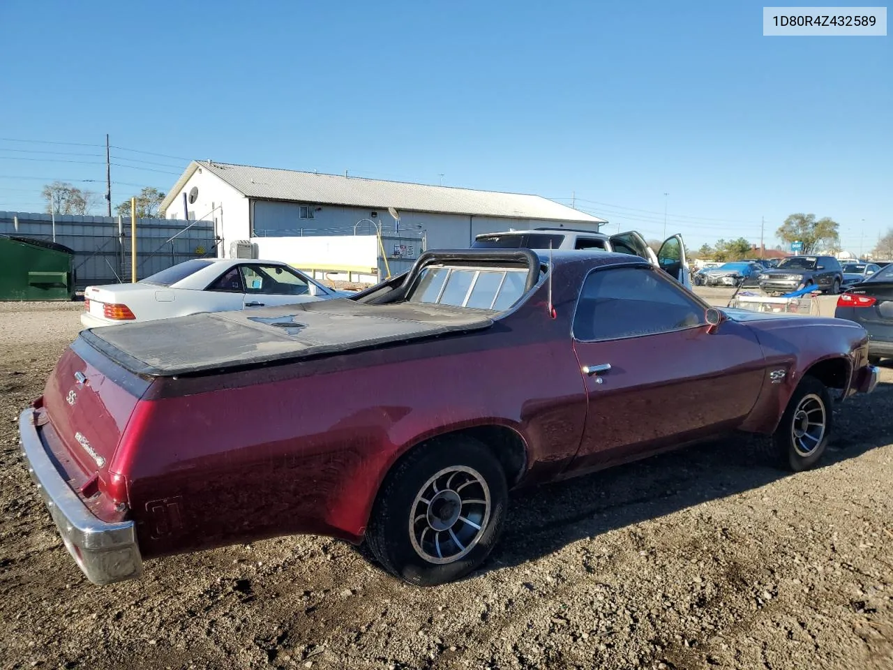 1974 Chevrolet El Camino VIN: 1D80R4Z432589 Lot: 80437194