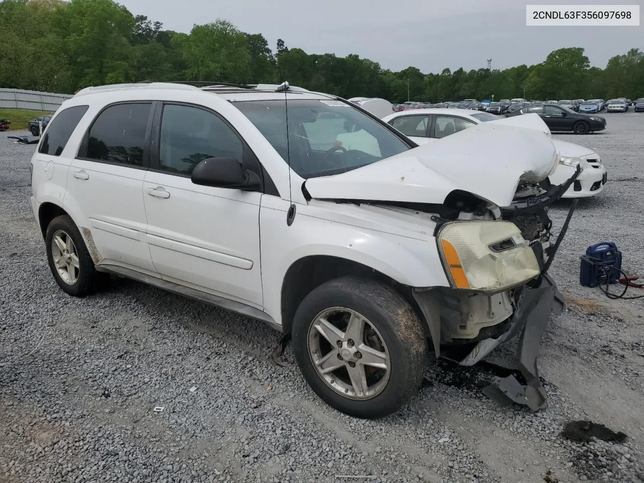 2005 Chevrolet Equinox Lt VIN: 2CNDL63F356097698 Lot: 51060634