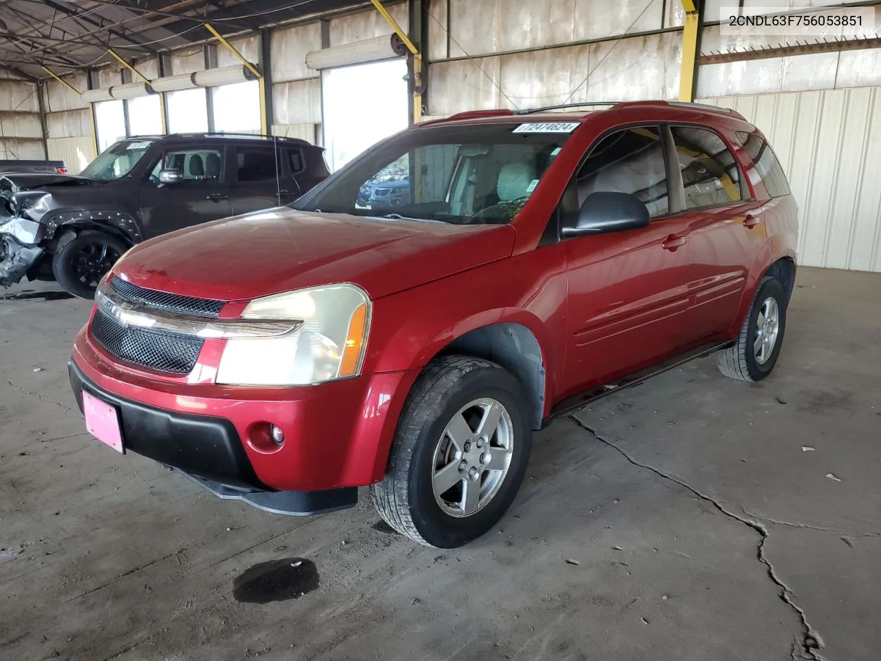 2005 Chevrolet Equinox Lt VIN: 2CNDL63F756053851 Lot: 72474624