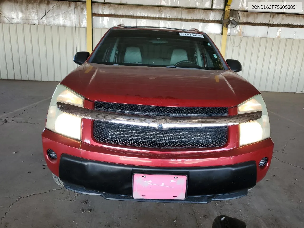 2005 Chevrolet Equinox Lt VIN: 2CNDL63F756053851 Lot: 72474624