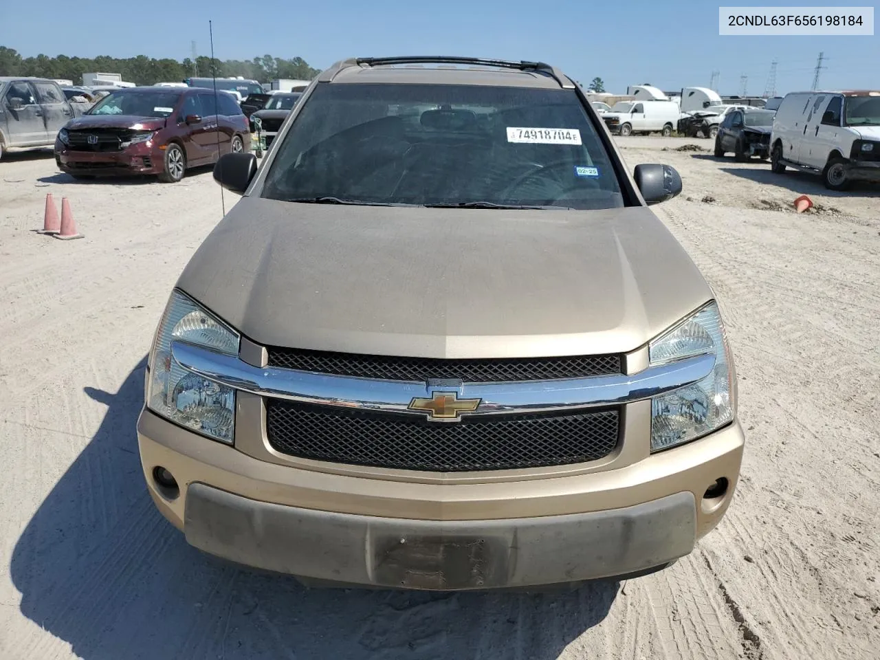 2005 Chevrolet Equinox Lt VIN: 2CNDL63F656198184 Lot: 74918704