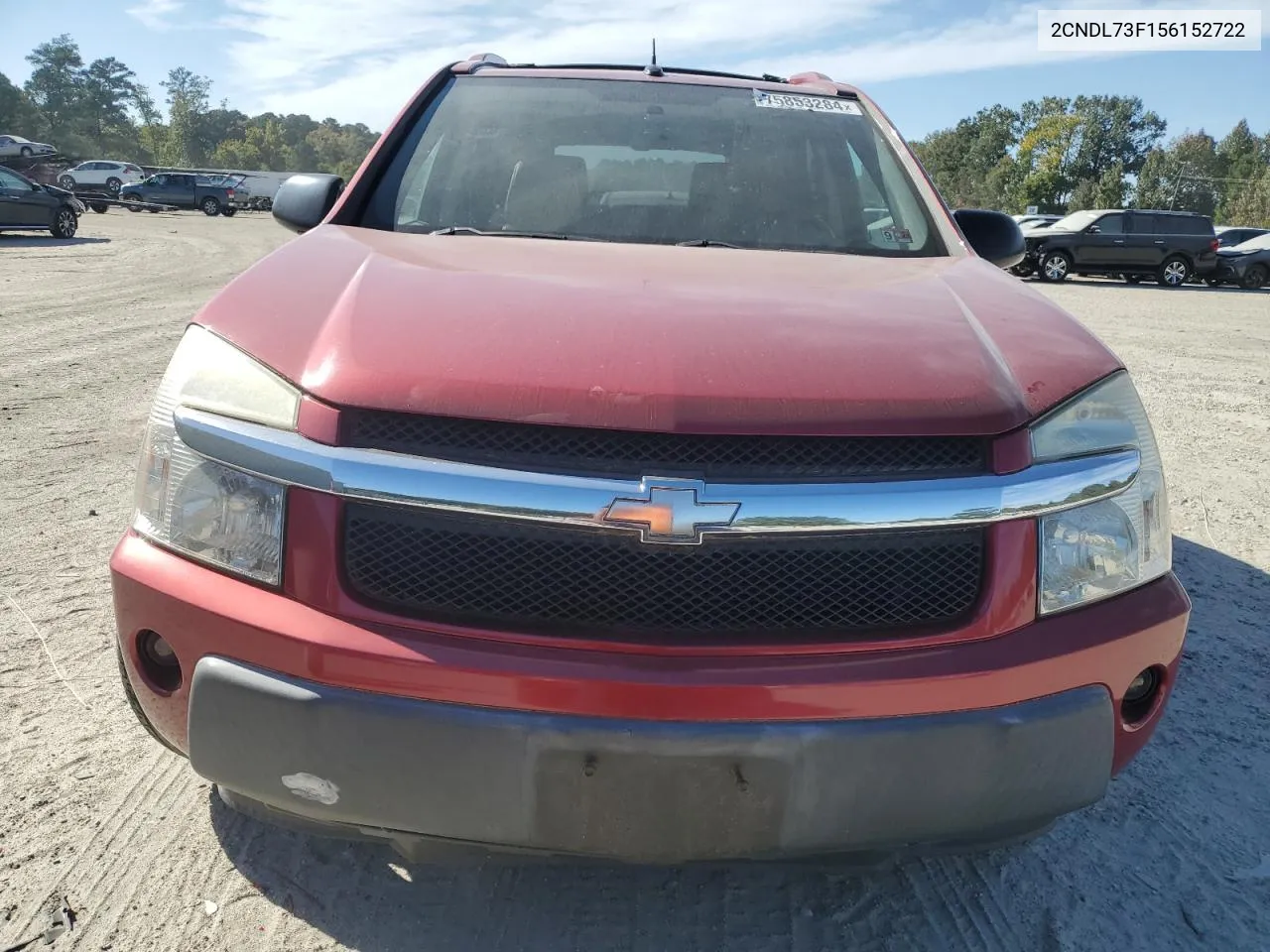 2005 Chevrolet Equinox Lt VIN: 2CNDL73F156152722 Lot: 75853284