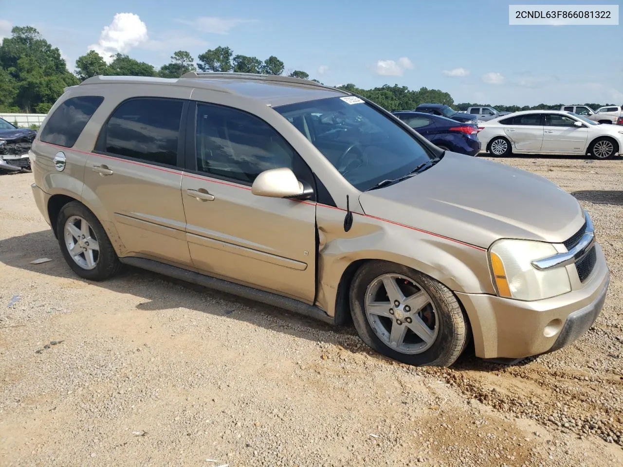 2006 Chevrolet Equinox Lt VIN: 2CNDL63F866081322 Lot: 57055354