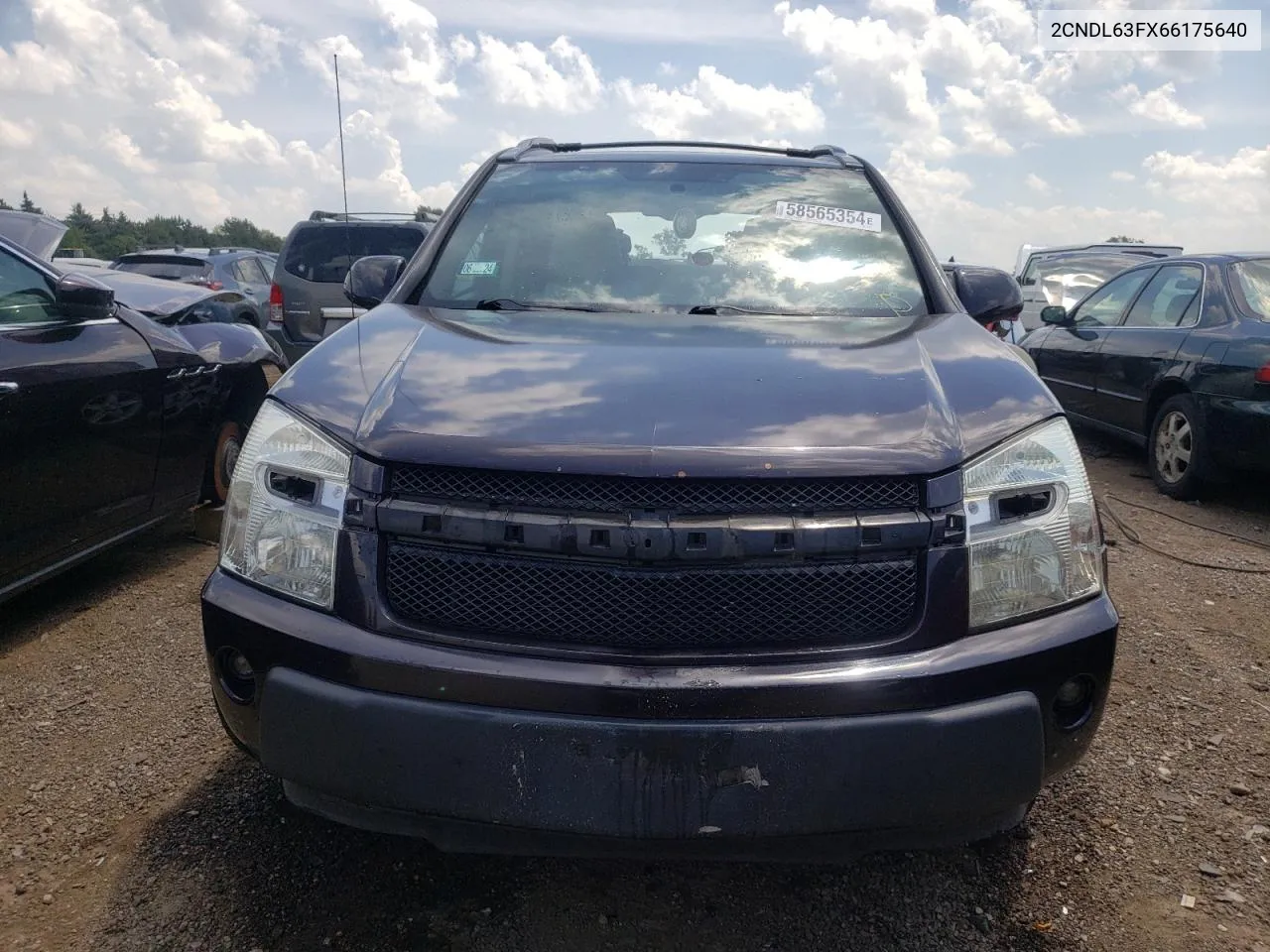 2006 Chevrolet Equinox Lt VIN: 2CNDL63FX66175640 Lot: 58565354