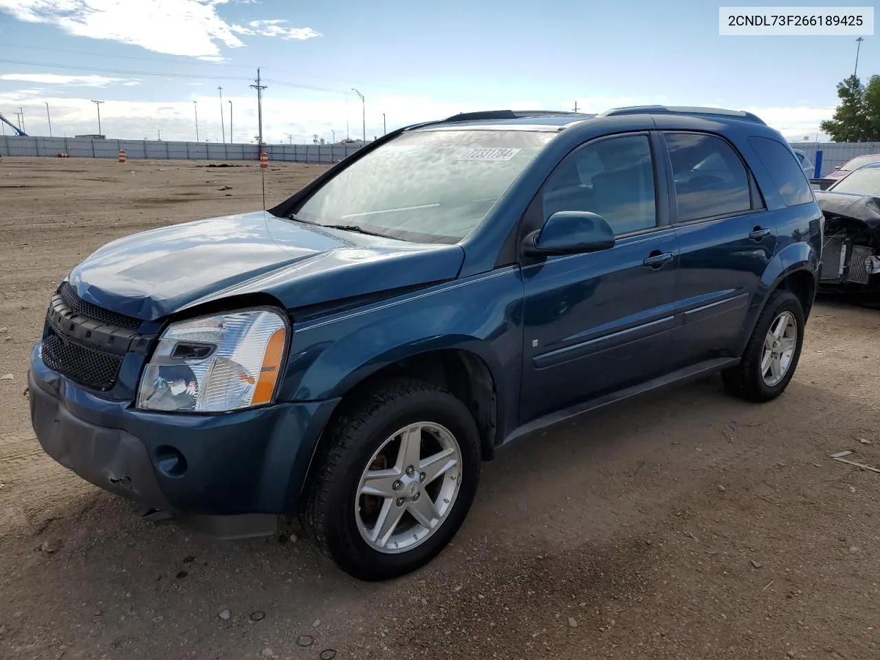 2006 Chevrolet Equinox Lt VIN: 2CNDL73F266189425 Lot: 72331784