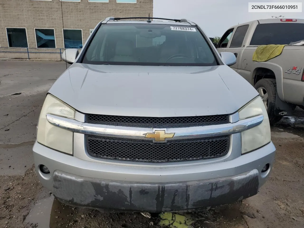 2006 Chevrolet Equinox Lt VIN: 2CNDL73F666010951 Lot: 72788374