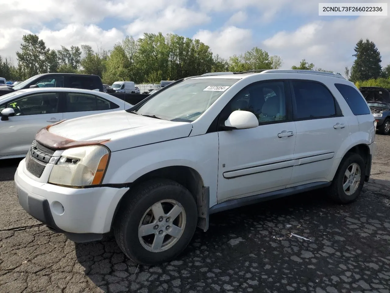 2006 Chevrolet Equinox Lt VIN: 2CNDL73F266022336 Lot: 73375854