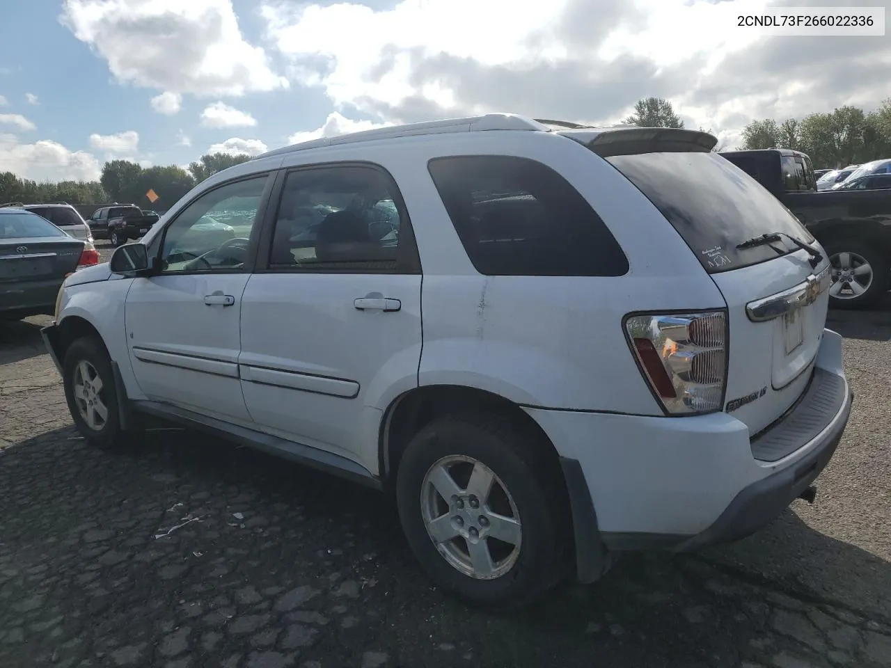 2006 Chevrolet Equinox Lt VIN: 2CNDL73F266022336 Lot: 73375854