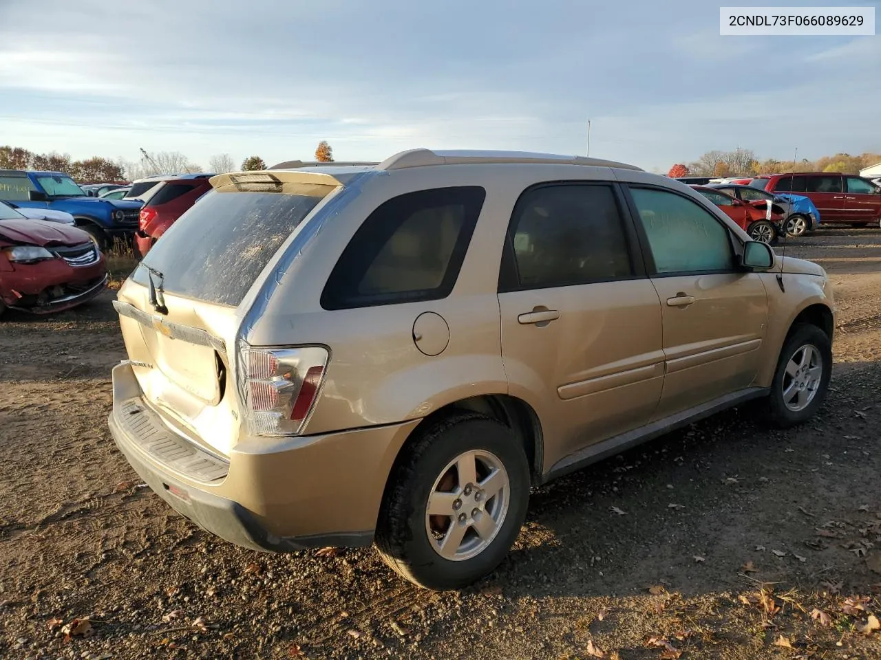 2006 Chevrolet Equinox Lt VIN: 2CNDL73F066089629 Lot: 75424294