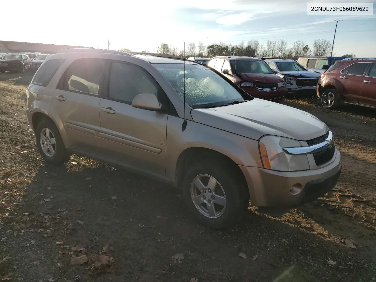 2006 Chevrolet Equinox Lt VIN: 2CNDL73F066089629 Lot: 75424294