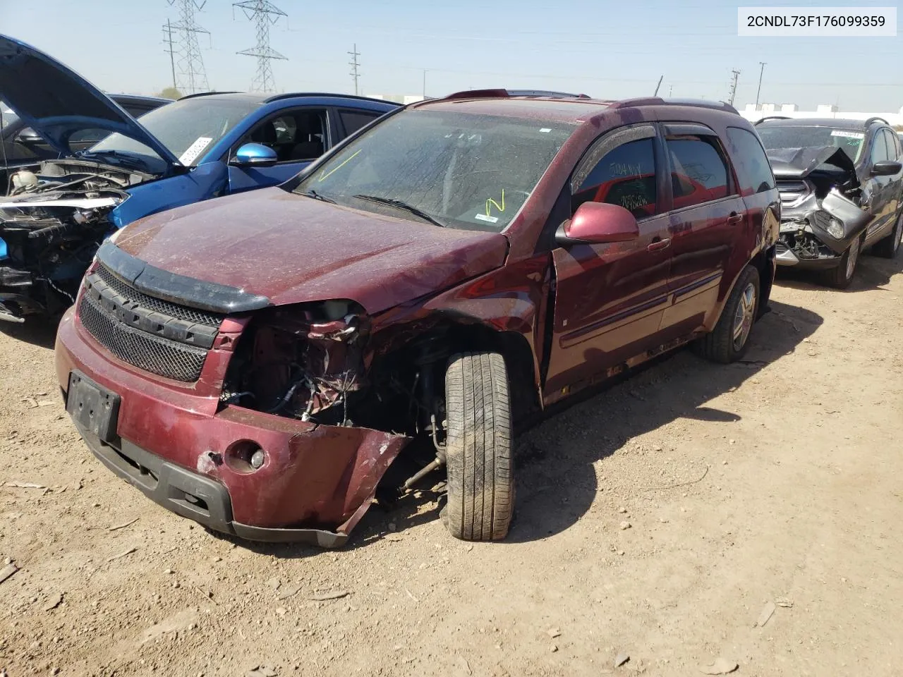 2007 Chevrolet Equinox Lt VIN: 2CNDL73F176099359 Lot: 51841164