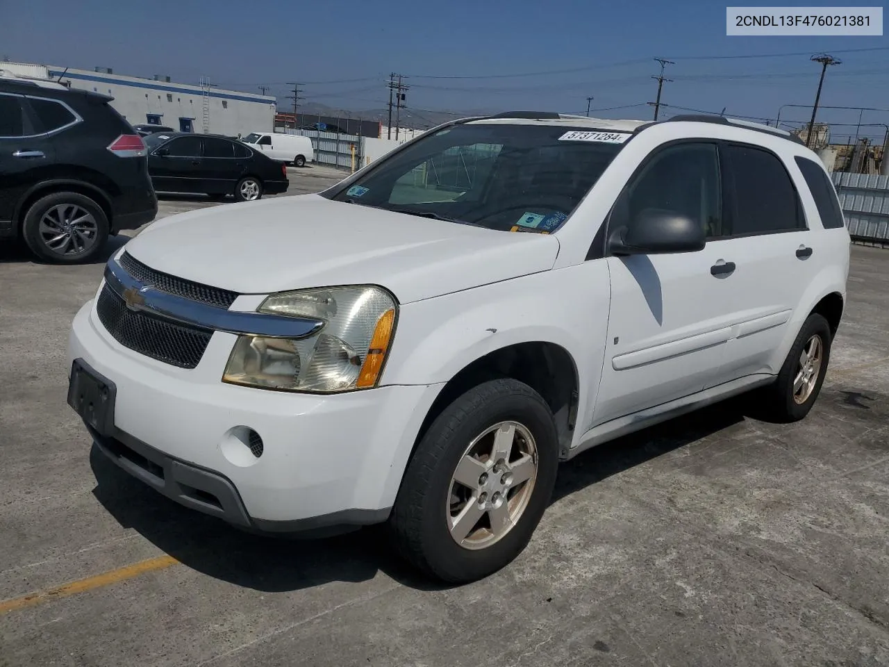 2007 Chevrolet Equinox Ls VIN: 2CNDL13F476021381 Lot: 57371284