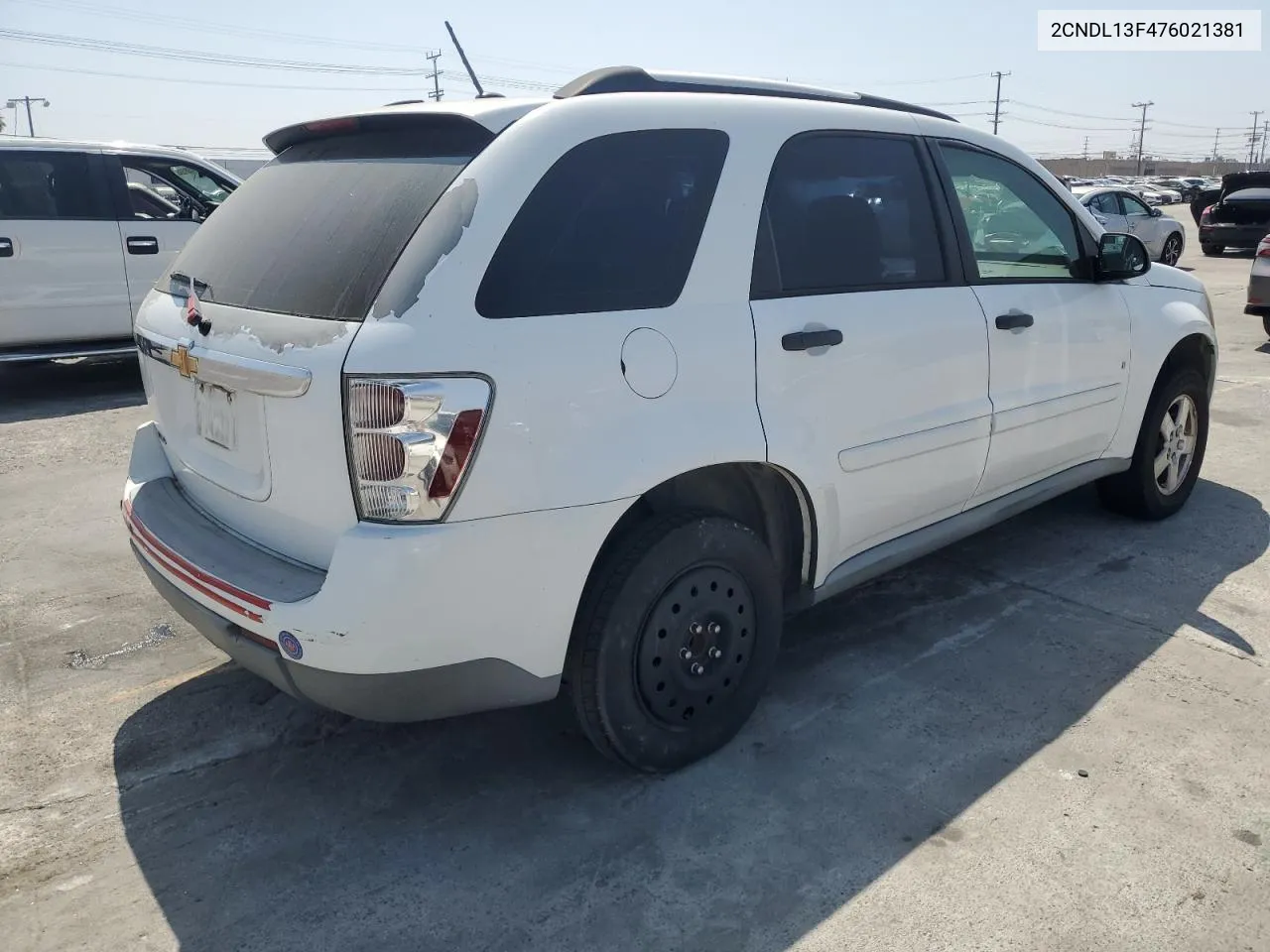 2007 Chevrolet Equinox Ls VIN: 2CNDL13F476021381 Lot: 57371284