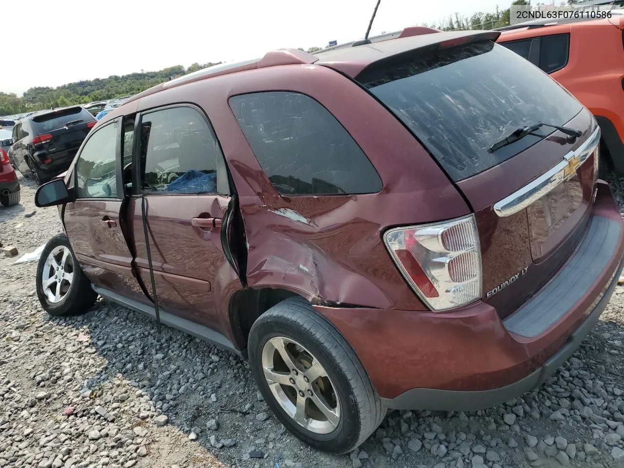 2007 Chevrolet Equinox Lt VIN: 2CNDL63F076110586 Lot: 71015554