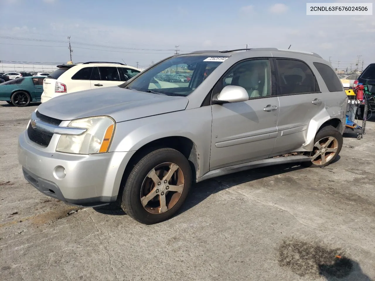 2007 Chevrolet Equinox Lt VIN: 2CNDL63F676024506 Lot: 72625194