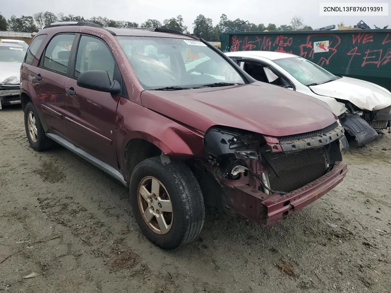 2007 Chevrolet Equinox Ls VIN: 2CNDL13F876019391 Lot: 73007214