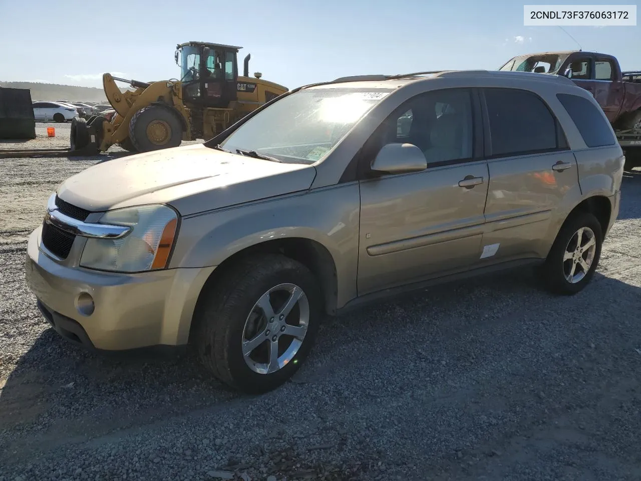 2007 Chevrolet Equinox Lt VIN: 2CNDL73F376063172 Lot: 75391904