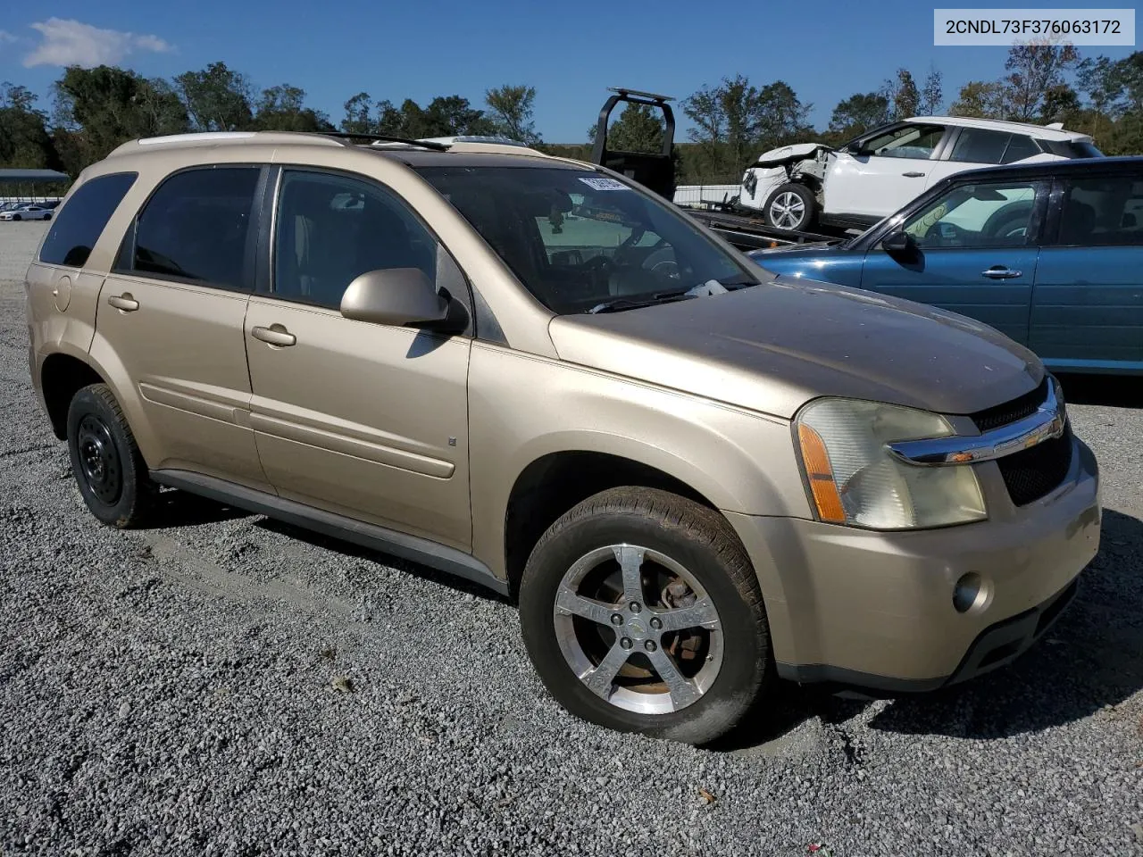 2007 Chevrolet Equinox Lt VIN: 2CNDL73F376063172 Lot: 75391904