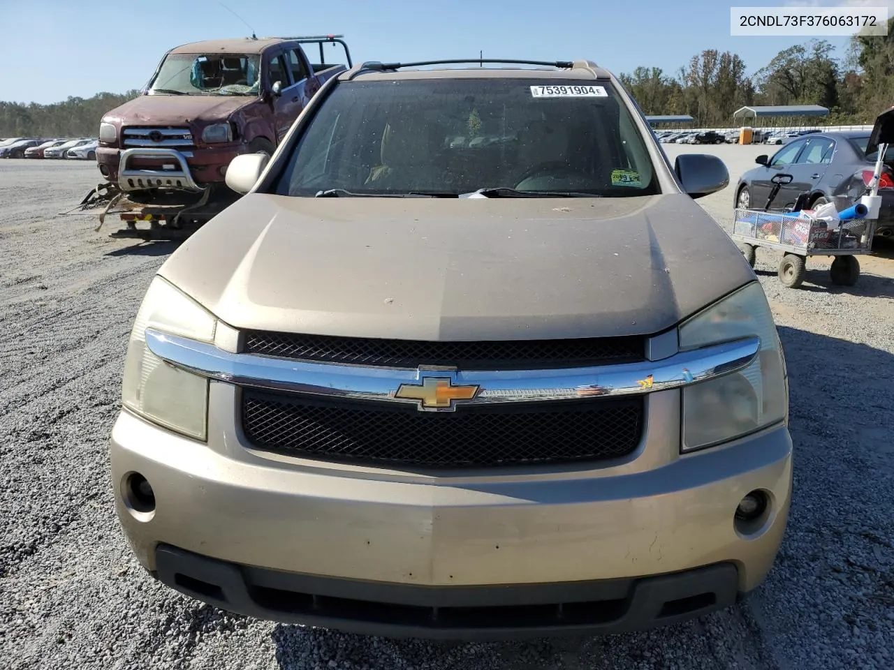 2007 Chevrolet Equinox Lt VIN: 2CNDL73F376063172 Lot: 75391904