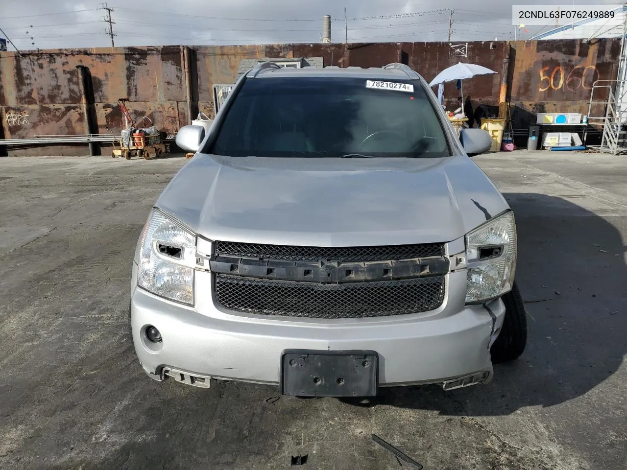 2007 Chevrolet Equinox Lt VIN: 2CNDL63F076249889 Lot: 78210274