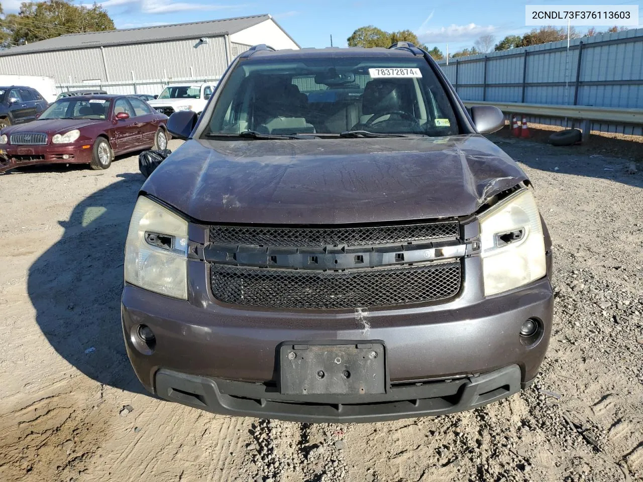 2007 Chevrolet Equinox Lt VIN: 2CNDL73F376113603 Lot: 78372874